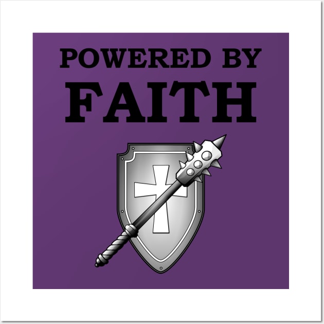 POWERED BY FAITH CLERIC 5E Meme RPG Class Wall Art by rayrayray90